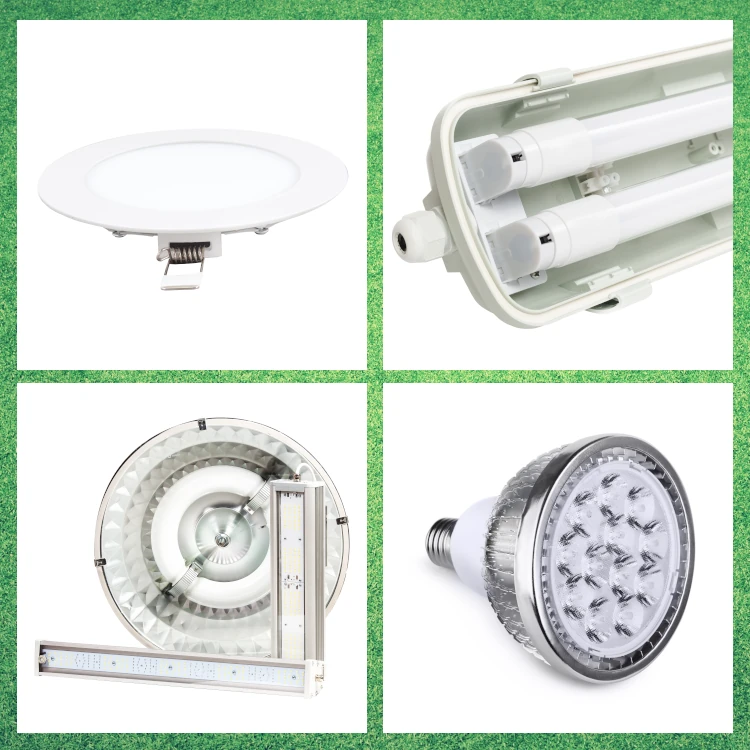 led lights on grass background